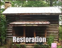Historic Log Cabin Restoration  Lee County, North Carolina